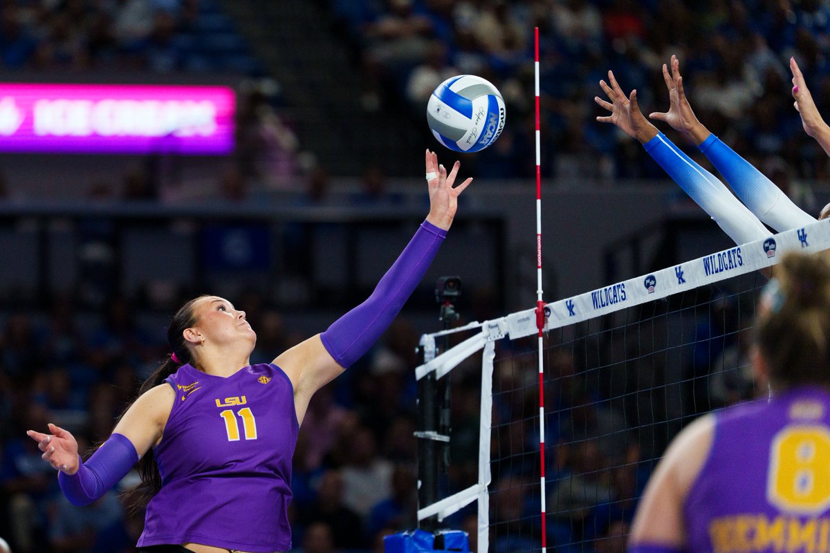 lsuvolleyball's tweet photo. No. 11 picking up right where she left off 🤩 https://t.co/EBVcrZs74g