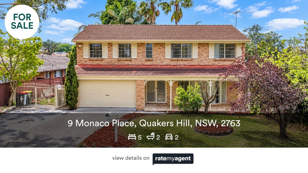 Deepak_Bangarh's tweet photo. 🛌 5 🛀 2 🚘 2
📍 9 Monaco Place, Quakers Hill, NSW, 2763

Our agent’s latest listing on #RateMyAgent

https://t.co/ES9e5qGMAV

...
#ratemyagent #realestate #DKB_Real_Estate https://t.co/YZDmN8Vymm