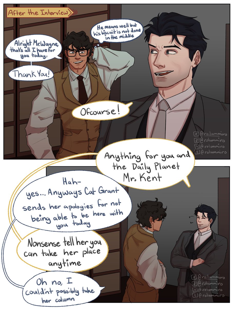 rolummiro's tweet photo. here it is!! the long awaited part 2! this took me a second, honestly don't know when I'll get around to it again... I've never fully done a comic so if its funky I'm so sorry 😭💙🖤💙🖤
.... 1/2

#superbatfanart #superbat #bat #clarkkent #fyp https://t.co/RSmv90b9wc
