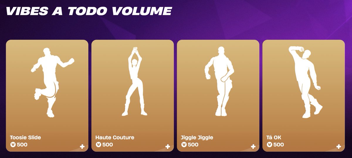 iannzits's tweet photo. Alguns Gestos Série Ícones, incluindo Tá OK (DENNIS DJ), Toosie Slide, Haute Couture e Jiggle Jiggle, estão de volta à Loja do Fortnite até 13 de outubro!

💗 Considere usar meu código ‘IANNZITS’ se for adquirir #EpicPartner https://t.co/kW7stnMA05