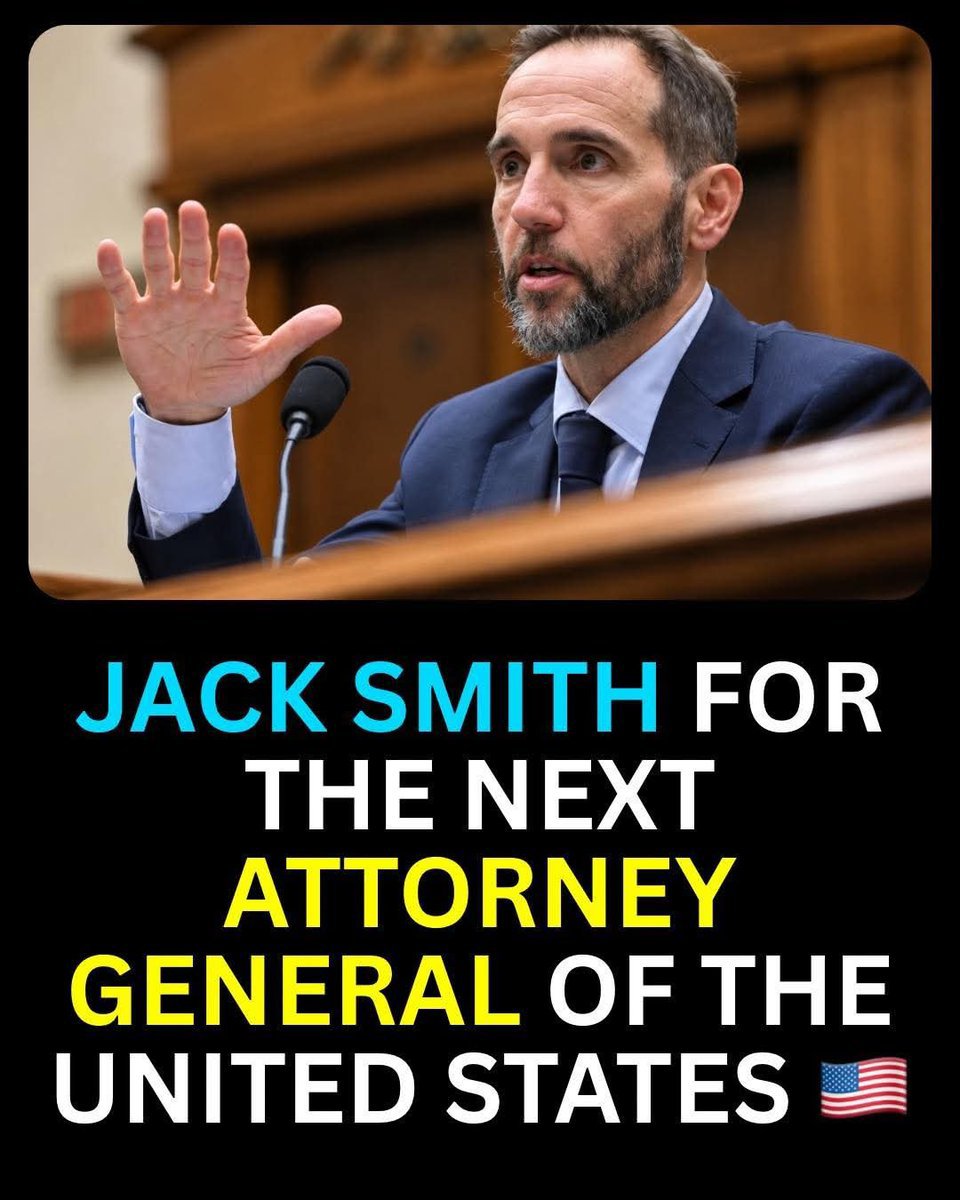 Bigdaddyale1776's tweet photo. 🇺🇸 Would you support Jack Smith as the next U.S. Attorney General?

🟢👍 Yes — Strong choice

🔴👎 No — Absolutely not https://t.co/1KK0WU0UcG