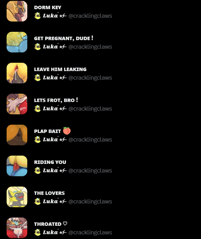 cracklingclaws's tweet photo. ㅤ
ㅤㅤㅤㅤツ 𐒃𐒃 made some lists ! 
Like n' retweet to be added. moots prioritized. https://t.co/DeQibaCocb