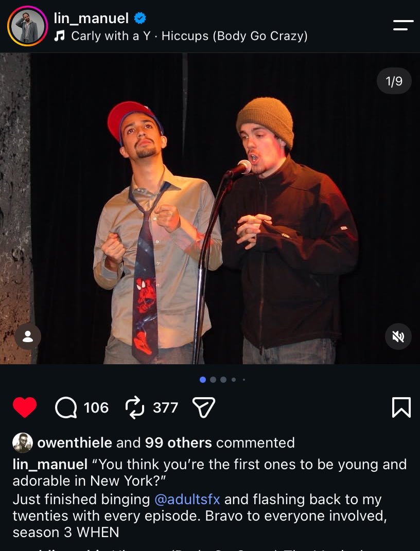 schaefferss's tweet photo. Lin Manuel Miranda being an adulterer was not on my bingo card https://t.co/eqaZBTKThh