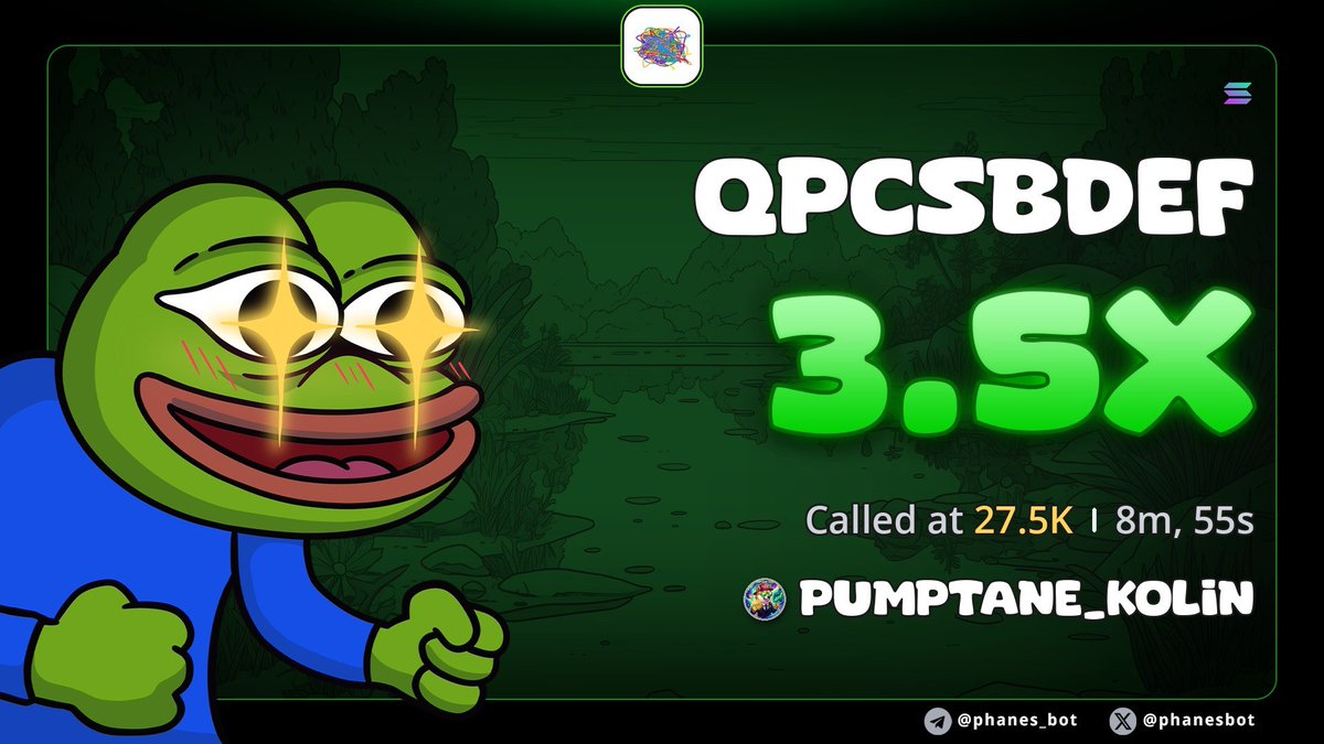 Pumptane_Kolin's tweet photo. 3.5x profit from my call on $QPCSBDEF

BmF6dwpuuA67FXBDxZpsf2xP6hk39QLsoPbH4juQpump https://t.co/Qpwyt4x1bS