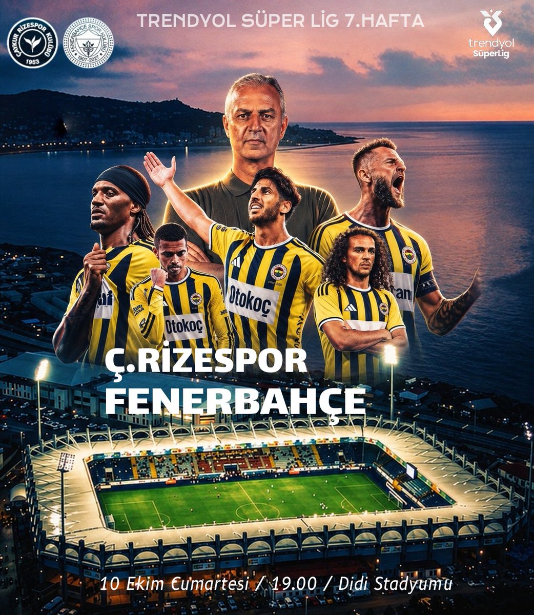 ozmekik's tweet photo. 🆚 Ç. Rizespor     
🕖 19.00 
📍 Çaykur Didi Stadyumu  
📲 #RİZvFB https://t.co/UAPs4IraTx
