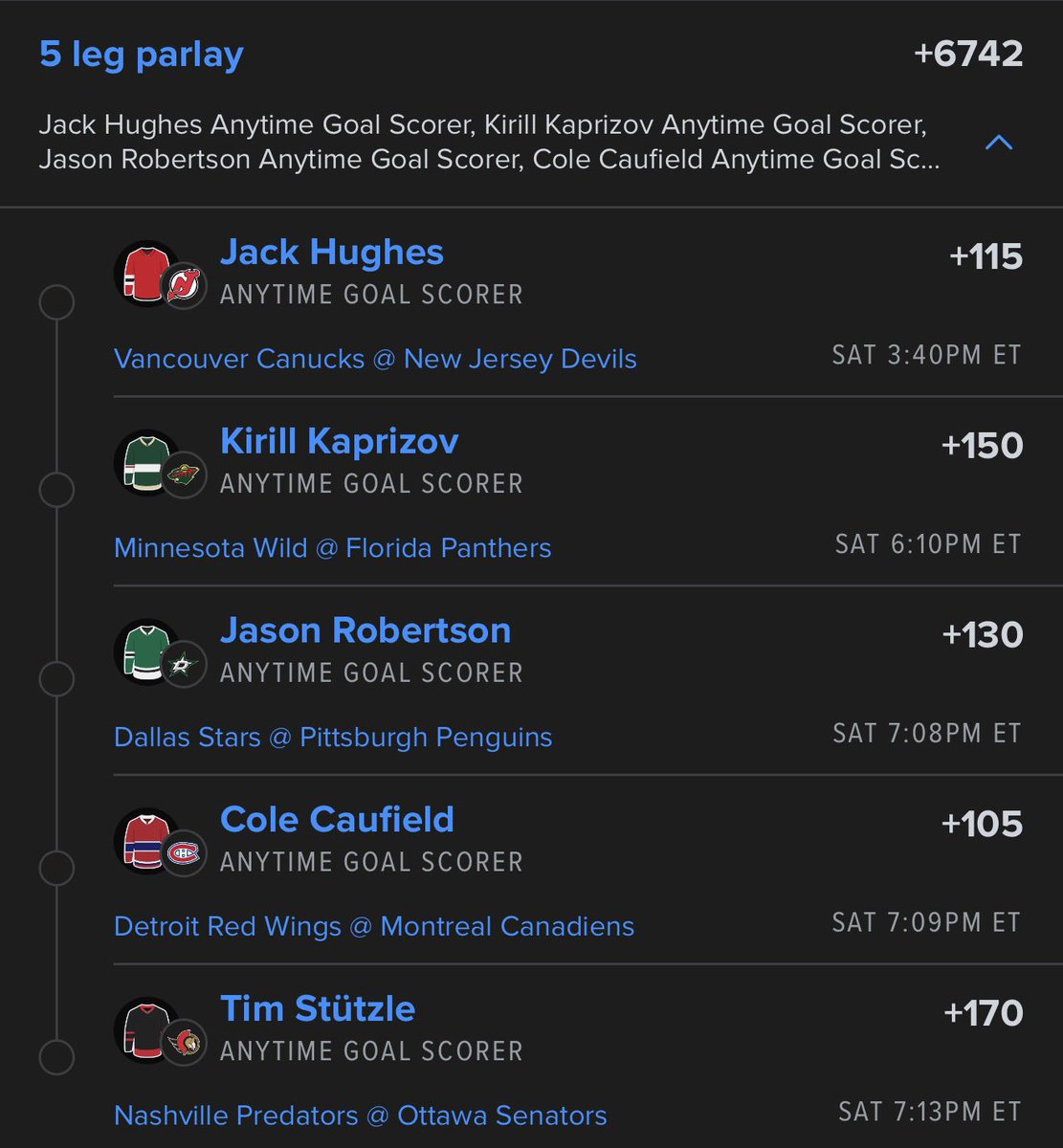 NextLevelBets_'s tweet photo. FANTASTIC 5 🦸‍♂️ RR by 4

@Playbook https://t.co/SU6y7HKIrH
