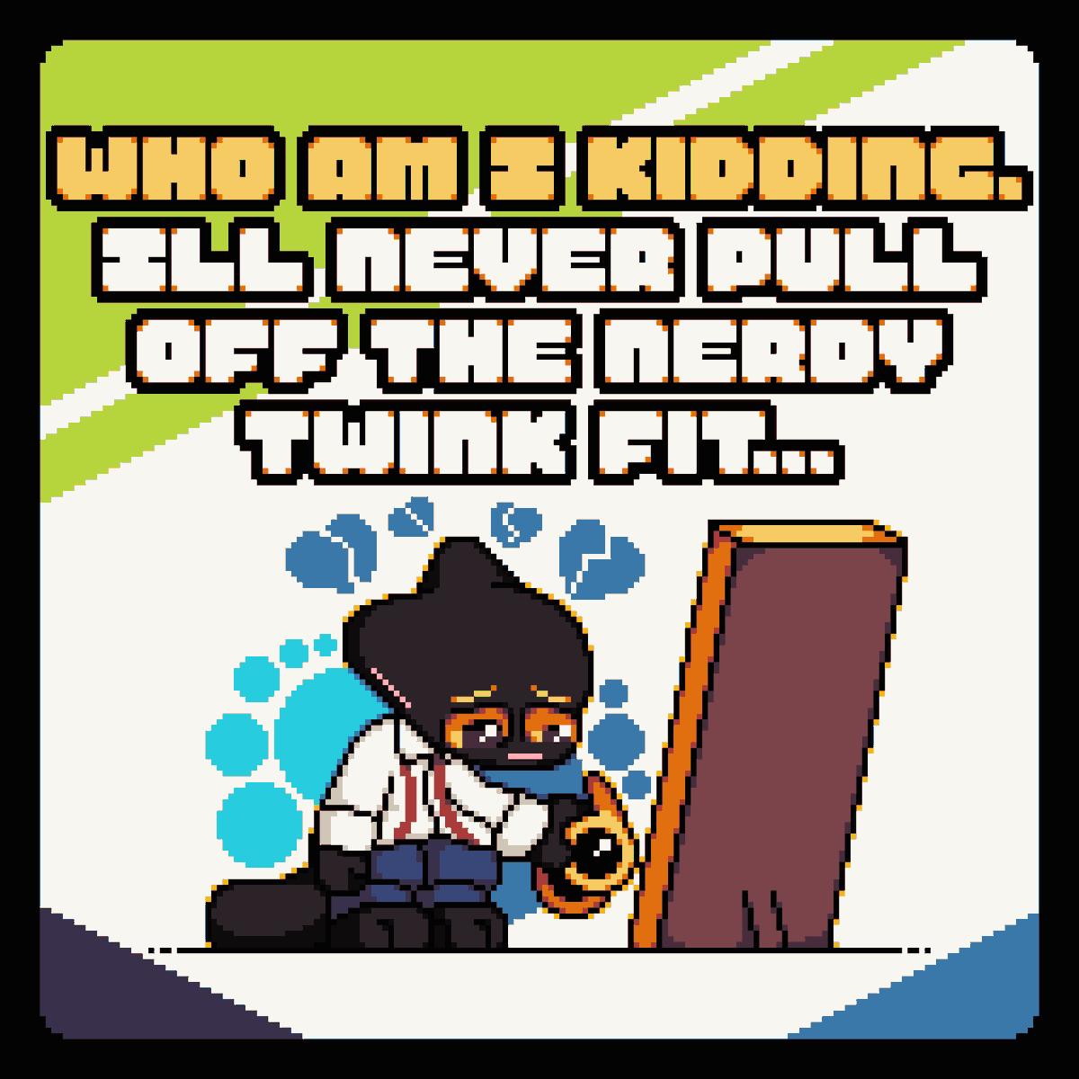 8BitBeeno's tweet photo. I always want to do a tucked in shirt look but for some reason i always get insecure about it. I'm a big coward https://t.co/5zEM9P220K
