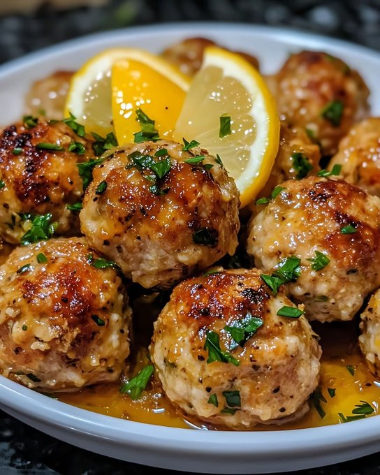 ann_ann886's tweet photo. Chicken Piccata Meatballs

Serves: 4 • Prep: 20 minutes • Cook: 20 minutes • Total: ~40 minutes

Ingredients
For the meatballs
1 lb (450 g) ground chicken
1/2 cup panko breadcrumbs
1 large egg
1/4 cup grated Parmesan
2 garlic cloves, minced
2 tbsp finely chopped parsley
1 tsp lemon zest
1 tbsp lemon juice
1/2 tsp kosher salt
1/4 tsp black pepper
2 tbsp olive oil, for cooking
For the piccata sauce
2 tbsp butter
2 garlic cloves, minced
1 1/4 cups chicken broth
1/4 cup fresh lemon juice
2 tbsp capers, drained
1 tsp Dijon mustard
1 tbsp flour mixed with 2 tbsp water, or 1 tsp cornstarch mixed with 1 tbsp water
2 tbsp chopped parsley
1–2 tbsp heavy cream (optional, for a silkier sauce)
Salt and black pepper, to taste
For serving
Lemon slices or wedges
Extra parsley
Mashed potatoes, pasta, rice, or roasted vegetables

Instructions
Make the meatball mixture
In a large bowl, combine ground chicken, panko, egg, Parmesan, garlic, parsley, lemon zest, lemon juice, salt, and black pepper.
Mix just until combined.
Form into 14–16 meatballs.
Brown the meatballs
Heat olive oil in a large skillet over medium heat.
Add the meatballs and cook for 6–8 minutes, turning often, until golden on most sides. They do not need to be fully cooked yet.
Transfer to a plate.
Start the piccata sauce
In the same skillet, melt the butter over medium heat.
Add garlic and cook for 20 seconds.
Pour in chicken broth, lemon juice, capers, and Dijon mustard.
Stir and bring to a gentle simmer.
Thicken the sauce
Stir in the flour slurry or cornstarch slurry.
Simmer 1–2 minutes until slightly thickened and glossy.
If you want a slightly creamier look like the photo, stir in 1–2 tbsp heavy cream.
Finish cooking
Return the meatballs and any juices to the skillet.
Spoon sauce over them, cover loosely, and simmer 6–8 minutes until the meatballs are cooked through and tender.
Finish and serve
Sprinkle with chopped parsley.
Serve with lemon slices and extra sauce spooned over the top.

Tips
Ground chicken is soft, so lightly oil your hands when rolling the meatballs.
Don’t overmix or the meatballs can turn dense.
For a stronger piccata flavor, add a little extra lemon zest at the end.
If you love capers, add an extra spoonful for more salty-briny punch.

Optional add-ins
A handful of baby spinach stirred into the sauce
A little extra Parmesan in the meatball mix
Crushed red pepper for a subtle kick