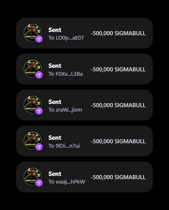 SigmaBullSol's tweet photo. Every wallet gets 500,000 $SIGMABULL 🪂

Like + RT pinned post 📌

Drop your Solana $Sol Address &amp; RT ♻️

First 555 wallet ⬇️ #Airdrop

Visit: https://t.co/vCnvESCQbK https://t.co/ijV4awooV3