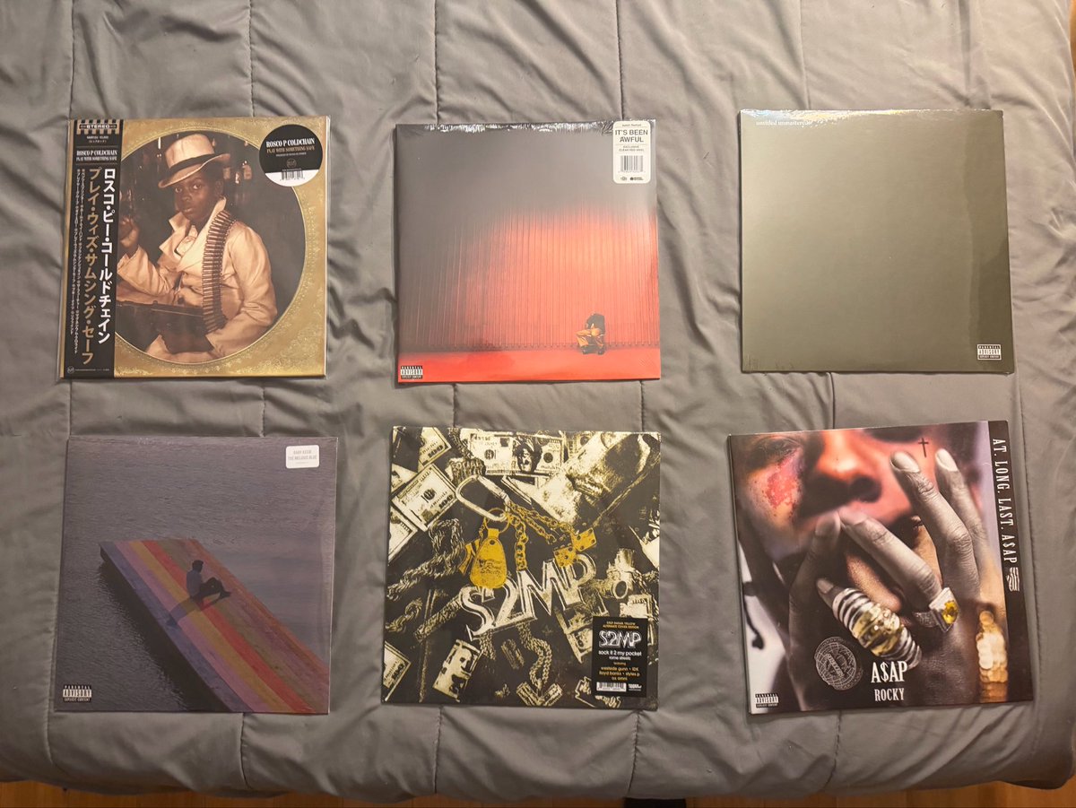 benjy_bvb2's tweet photo. Rosco P Coldchain x Nicholas Craven - Play With Something Safe (w OBI)

Isaiah Rashad - ITS BEEN AWFUL

Kendrick Lamar - untitled unmastered

Baby Keem - The Melodic Blue

Rome Streetz - SI2MP

A$AP Rocky - AT.LONG.LAST.A$AP https://t.co/dwwhq6s9E7