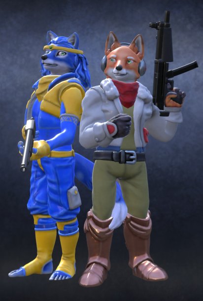 TLFOXN64's tweet photo. If Krystal were ever to return in the StarFox 2026 timeline I made this little suit for her in hero forge if it were the case.  (Warning this is a concept idea and not meant to be taken seriously)
#starfox
#foxmccloud 
#krystalstarfox 
#heroforge
#nintendo https://t.co/gCbwbVwvH3