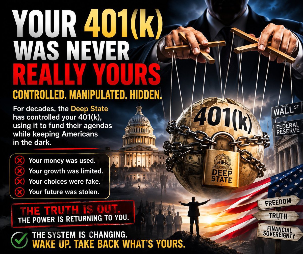 Web3CoachJV's tweet photo. Critical truth: The deep state doesn’t need to seize your 401(k) outright. They control the institutions holding it — through regulation, ownership, and monetary policy. Inflation steals quietly while volatility wipes out gains. Gold and silver break that chain. https://t.co/TegCoAZ6i4