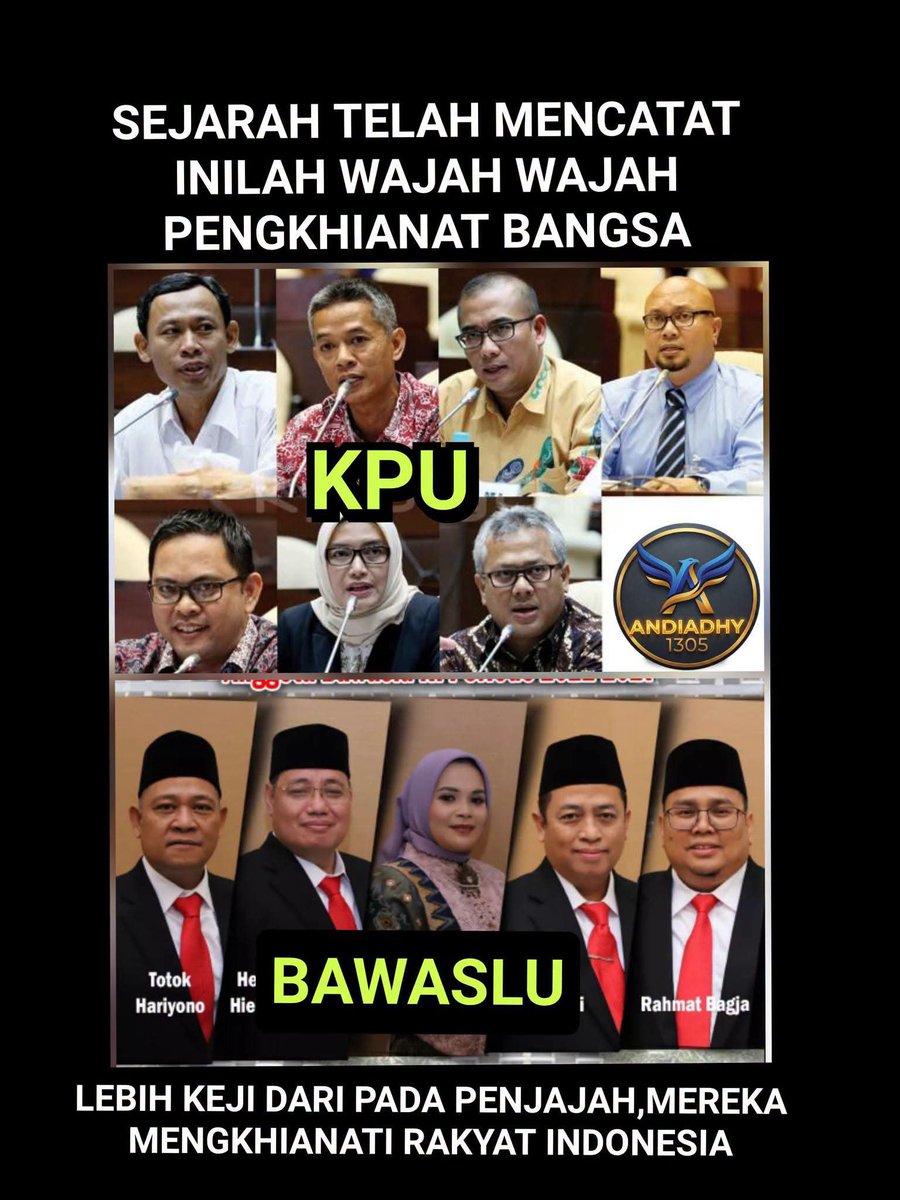 Dara_Cega's tweet photo. Para penghianat bangsa @KPU_ID  @bawaslu_RI https://t.co/SgSYl8rJkA