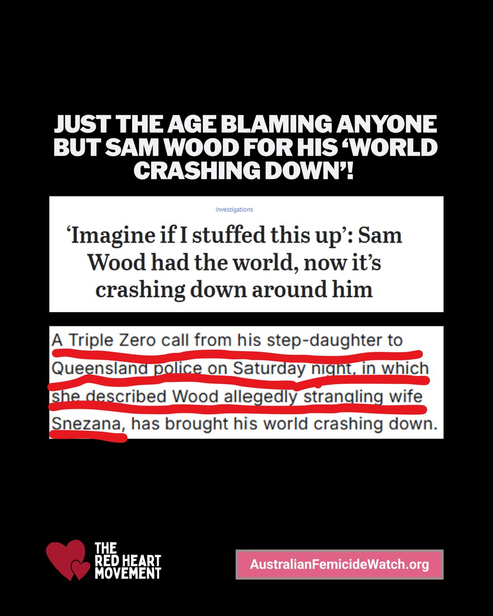 ShereleMoody's tweet photo. Hey The Age. A phone call did not bring Sam Wood’s world crashing down. His world crashed down because he chose to be a domestic violence thug (allegedly)! https://t.co/Sraf15rpDG