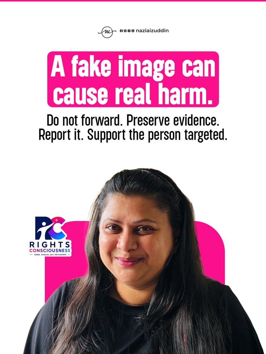 naziaizuddin's tweet photo. The first act of digital responsibility is refusing to become part of the distribution chain.
#RightsConsciousness #DeepfakeAwareness #OnlineSafety #CyberRights #StopTheSpread #NaziaYusufIzuddin https://t.co/aJolWVMJEe