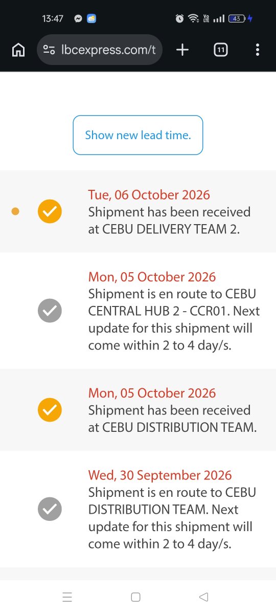 maixx_012's tweet photo. Hello @LBCexpress! Ano na ang ganap sa package ko?? Wala na update since Oct 6 and malapit na mag-2wks ah. Ganito ba talaga katagal ang "Express"? It's not expressing siz. I've emailed you for a follow up but just got an automated reply. https://t.co/jr1YcobR85