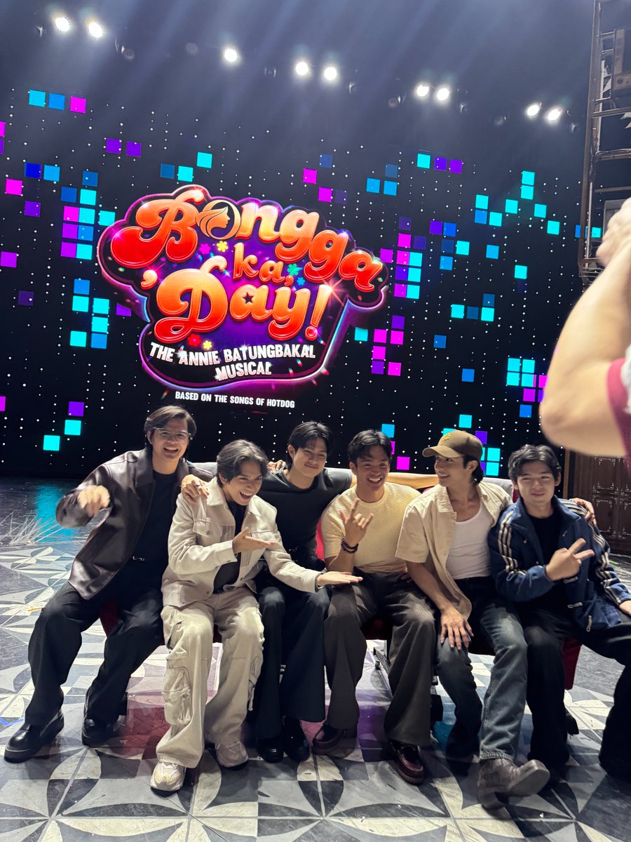 PhilippineStar's tweet photo. BAGETS: THE MUSICAL CAST REUNITED! 🕺🏻🪩

The cast of Bagets: The Musical reunited to show their support for #KDEstrada and #JeffMoses, who currently star as Burn and Romer, respectively, in Bongga Ka, ’Day: The Annie Batungbakal Musical.

The show runs on select dates until October 31 at the Newport Performing Arts Theater. Tickets are available via TicketWorld.( 📸A rjane Niebres; Lyka Nicart/The Philippine STAR)