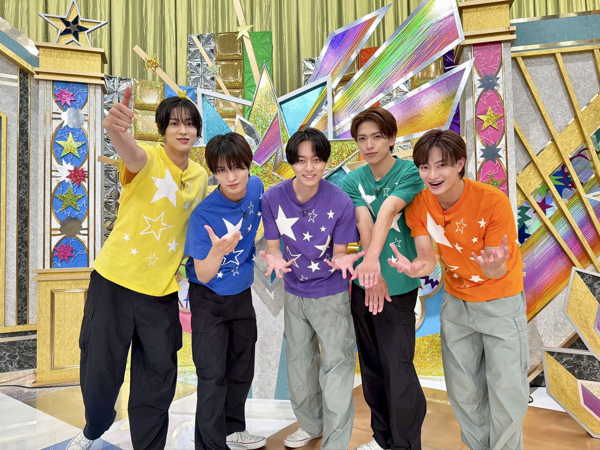 jr_official_X's tweet photo. 今日16:00から放送の
『 #バチバチSTAR 』に #ACEes が出演します➰🌟

激辛料理を食べたフリをしているライアーを見破る
" かライアーゲーム "に挑戦💥🌶️💥

ぜひご覧ください‼︎

#浮所飛貴 #那須雄登 #作間龍斗 #深田竜生 #佐藤龍我 https://t.co/xQ4Y5MtHyS