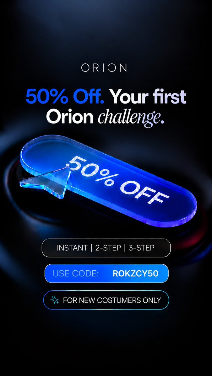 R_O_K_Z's tweet photo. 🚨 ROKZCY × ORION FUNDED PARTNERSHIP! 🚨

I officially want to announce my partnership with @Orionfundedcom 

I am committed to bringing you great deals, deals that make you want to salivate.....

It's all about value, which you'd find no where else,
Some great things are on the way...

We're giving 5 lucky traders a $10,000 Orion Funded account each! That's $50,000 worth of accounts going straight to the community. 🔥

And that's not all! If you're looking to start your next challenge, you can also get 50% OFF your first Orion challenge with my exclusive code: "ROKZCY50".

HOW TO ENTER THE GIVEAWAY 🎁

1. Follow @OrionAffiliates , @Orionfundedcom
2. Follow @R_O_K_Z
3 Follow @1HUMBLEX , @Bruce_5_Wayne, @Cheta_fxt
4. Like this post ❤️
4. Repost 🔁
5. Comment “ORION”, drop screenshots and tag two traderd who should see this!

That's it. Make sure you complete the mandatory follows to qualify.

Five winners. Five $10K accounts. One big opportunity. 👑

Cheer's 🍻 🍺 

#OrionFunded #ForexTrading #Giveaway