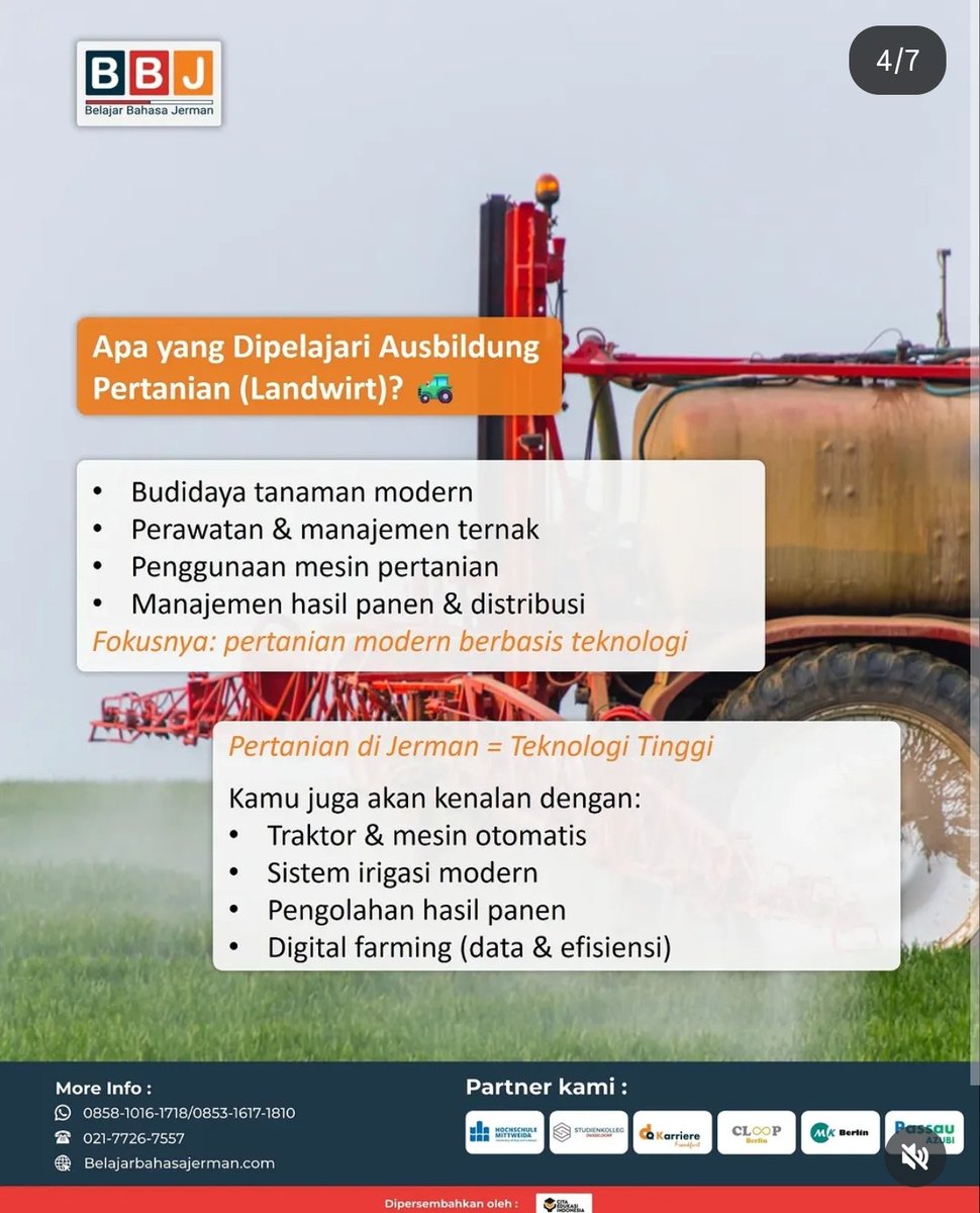 lydiaatin's tweet photo. @bubblylubbywub Ada kok Ausbildung pertanian, kalo kamu sreg di bidang itu, gas kan aja. atau kamu mau Ausbildung di bidang lain jg ga masalah. https://t.co/nPPq1KoLqE