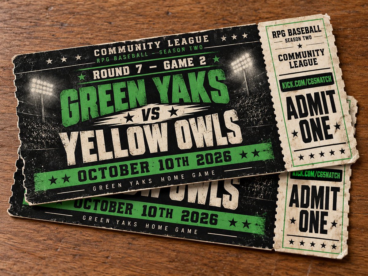 CG5NATCH's tweet photo. @Trainwreckstv
Aye mate, 2 tickets to the game tonight. I mean, its gonna be a tough one, these guys hate each other.
You've probably got the best seat in the house with these ones and you can bring a plus one! #RPGbaseball
Hope to see ya there. https://t.co/RkCEJnKMA8