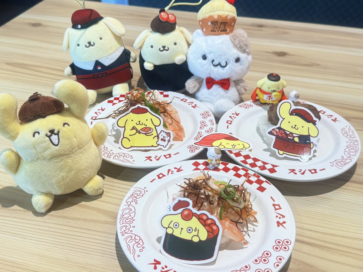 pom0916pom's tweet photo. コラボ期間2回目スシロー‼️
今回は念願のデジローで🍣
かわいすぎるよーー次回以降も絶対にデジローだな֊ ̫ ֊💭
#スシロー
#スシローポムポムプリンコラボ
#ポムロー https://t.co/PNuywQ7Xmz