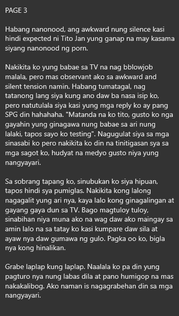 AlterOfan83223's tweet photo. Nagpaubaya na lang si Tito dahil matapang at agresibo si Twink guy

Pages 1-3
Sender: Very Curious Twink

#ConfessionOfanAlter1097
#Twink #Tito https://t.co/Bh8mMdzcKx