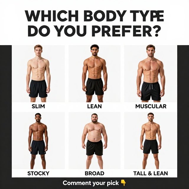 Rpbulll's tweet photo. Which physique is your type? 💪🔥 Pick 1–6—and be honest 😉 https://t.co/21hR6vQWj9