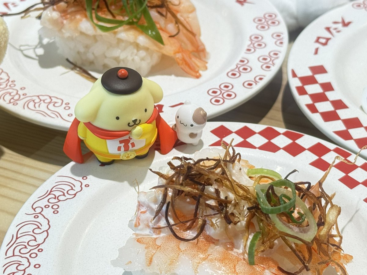 pom0916pom's tweet photo. \ お寿司ってなんでちゅかね〜？/
\ むふふふ おいしそう〜〜たべてみよう〜〜/

#スシロー
#スシローポムポムプリンコラボ
#ポムロー https://t.co/OP6U5GpkMc