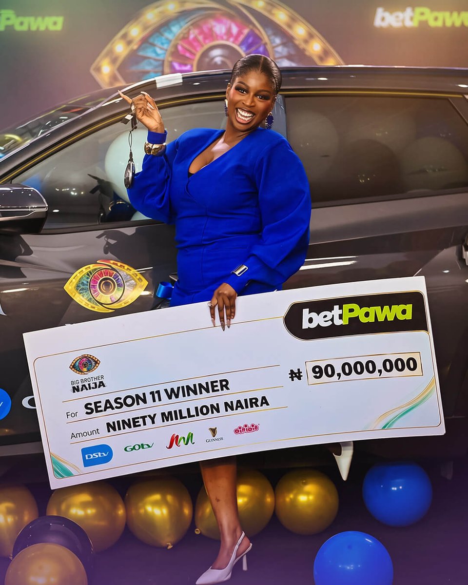 betPawa_Nigeria's tweet photo. 🏆 Temi Nkem took home the ₦160 million grand prize package of BBNaija Season 11 🏆

👀💚 But the fans had plenty to celebrate too...

betPawa's Fan Weekly Jackpot gave 55 players ₦3 million each, over ₦160 million across the season 🤯🎉

From unforgettable moments in the house to big wins across Nigeria, find out how it all unfolded and hear from some of our winners 👇🏾

🔗 Read the full story 👉🏿 https://t.co/37x6wegAkP

#betPawa #BBNaija #HomeOfBigWinners