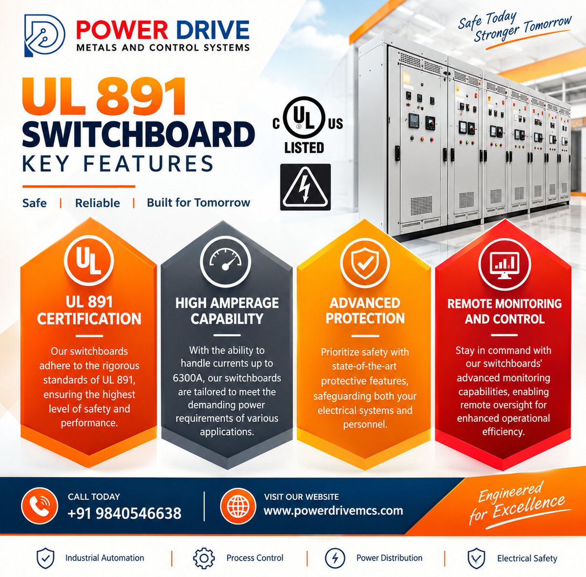 PowerDrive2020's tweet photo. UL 891 SWITCHBOARDS | KEY FEATURES
🔸 UL 891 Certification
🔸 High Amperage Capability
🔸 Advanced Protection
🔸 Remote Monitoring & Control
📞+91 9840546638
🌐 https://t.co/6lfCGWza2S
📧 ceo@powerdrivemcs.com
#UL891 #UL891Switchboards #PDMCS #UL #IEEE #Switchgear https://t.co/TWN7rDYTZj