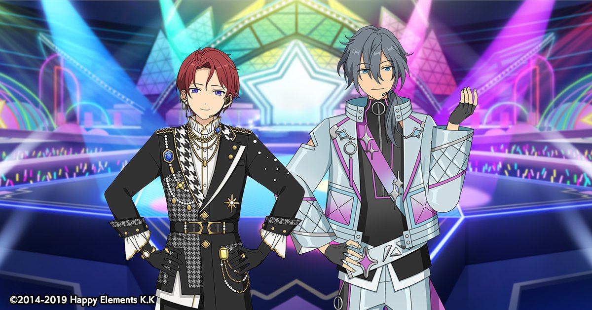 ensemble_stars's tweet photo. 【スカウト情報】

司とニキはルーム衣装がアイドルロードで開放可能！💫

⭐5 朱桜 司：【Crescendo】
⭐4 椎名 ニキ：【イリディセントライト】

マイルーム、アイドルルームで着せ替えてみてください👕

#あんスタ https://t.co/VkwmeMv0P2