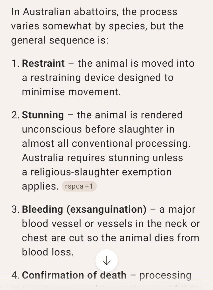 Roger2r3t's tweet photo. @tybaltyrant @atc6955 @PaulineHansonOz Have you ever been in or worked in an abattoir?
Instantly killed?? https://t.co/rJZ2V2AO6I