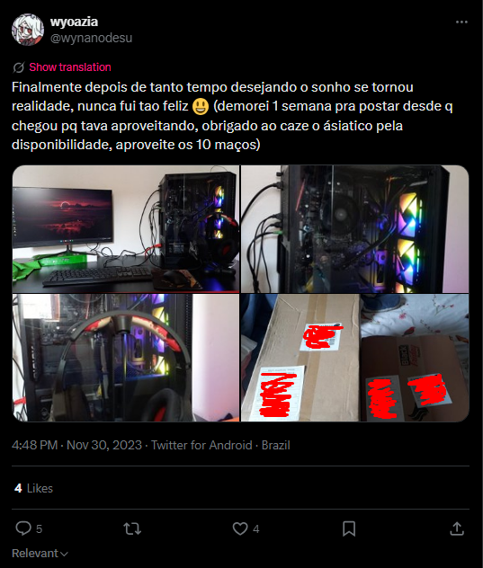 wynanodesu's tweet photo. (REPOST)Finalmente depois de tanto tempo desejando o sonho se tornou realidade, nunca fui tao feliz 😃 (demorei 1 semana pra postar desde q chegou pq tava aproveitando, obrigado ao caze o ásiatico pela disponibilidade, aproveite os 10 maços) https://t.co/Da2tRmvMeD