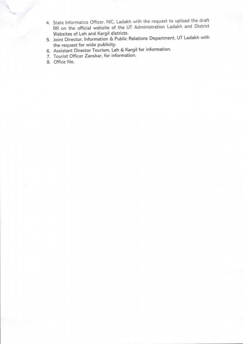 DIPR_Kargil's tweet photo. Inviting comments of the stakeholders on the draft Recruitment Rules for the post of Assistant Director Tourism (Group B) Gazetted in the Department of Tourism, UT of Ladakh. 

Visit the UT Ladakh official website for full notification. https://t.co/QllKanRovE