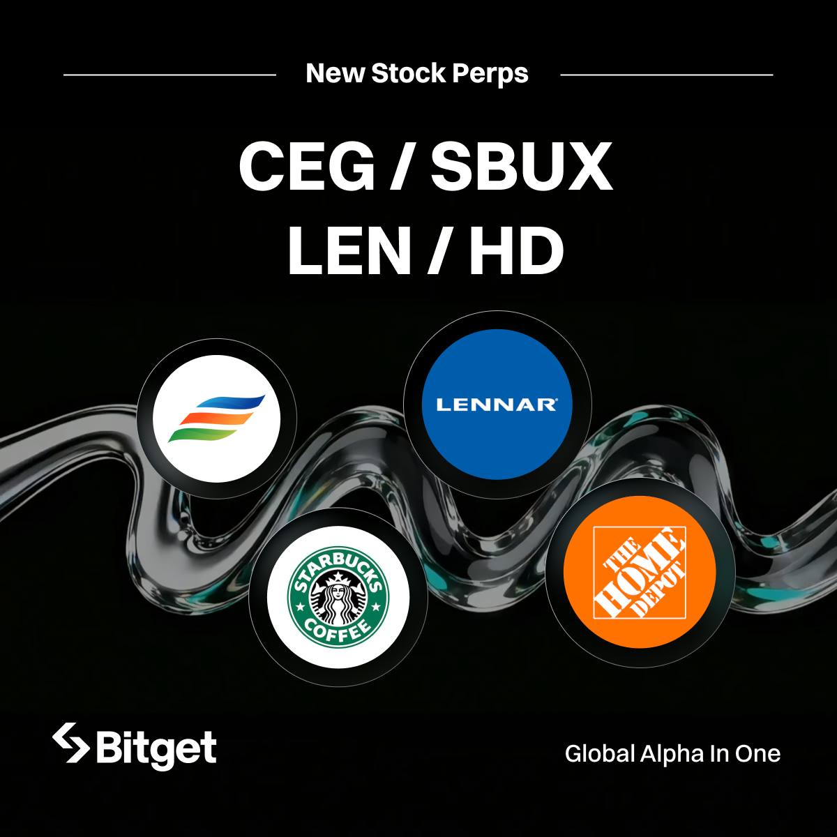 Kyvex_GA's tweet photo. ⚠️ Bitget listed CEGUSDT, SBUXUSDT, LENUSDT and HDUSDT hot stock perps 🚀

✍️ To enrich our trading product lineup and meet diverse investment needs, Bitget has listed CEGUSDT, SBUXUSDT, LENUSDT, and HDUSDT stock perps on October 9, 2026 (UTC+8). https://t.co/CW3WRHzOs6
