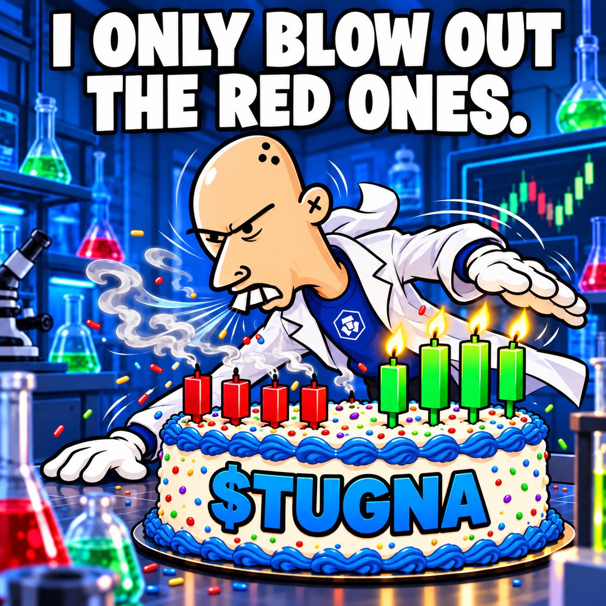 TugnaOnCronos's tweet photo. 🎂 I ONLY BLOW OUT THE RED ONES.

Now leave me alone. I’ve got LAB to do. 👊🏻👊🏻

$TUGNA is the ticker. VIA VIA!

https://t.co/3diW5TO2cb

#TUGNA https://t.co/e5sIbjaDBR