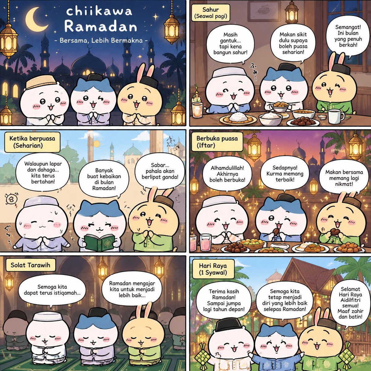 aPrecureFaninTW's tweet photo. chiikawa ramadan https://t.co/Q8Zca7icPD