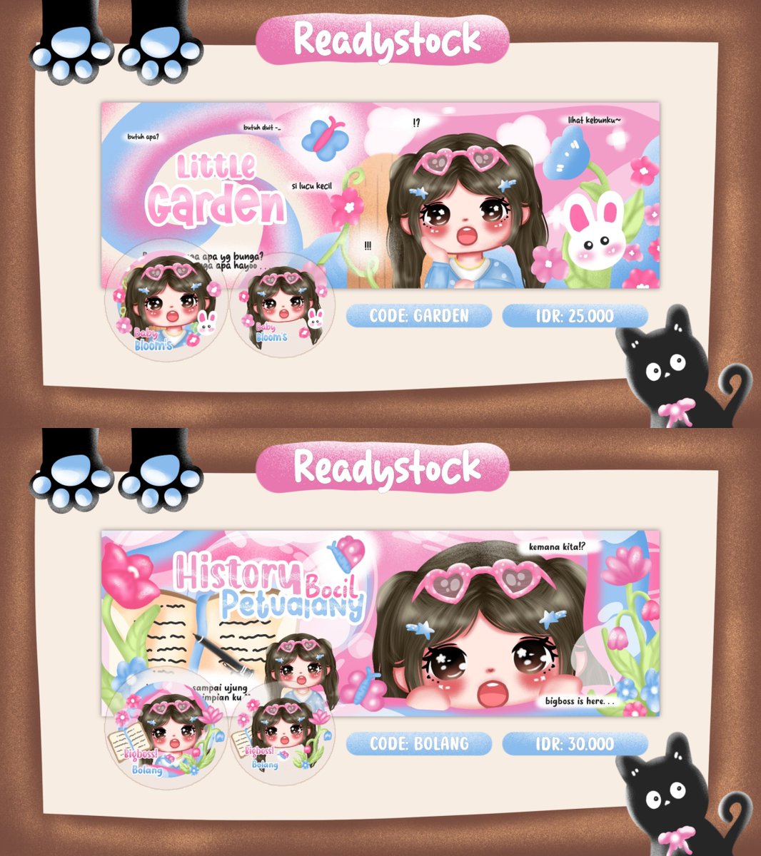 peachylilyz's tweet photo. Help repost pleasee? Terimakasihhh ><

Hellou~ aku punya 4 layout ready yg bisa kamu angkut sekarang lewat dm lily iahh

ლ. Price on pic
ლ. 2 ava png &amp; 1 header jpg
ლ. free retext
ლ. Resize/bundle wabis (+fee)

#zonauang https://t.co/isUnjKwzsZ