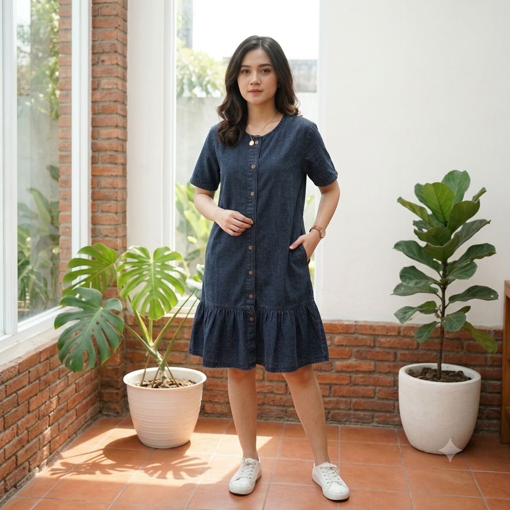 CacaAmeliaa9ly's tweet photo. Bingung cari dress yang cantik tapi tetap nyaman dipakai seharian? 😍 Dress jeans ini punya model kancing depan, potongan feminin, dan busui friendly. Cocok buat tampil stylish tanpa ribet! 💙✨

#DressJeans #DressWanita #FashionWanita #OutfitWanita #ShopeeAffiliate https://t.co/PvYpxKUAOC