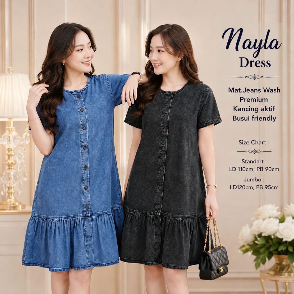 CacaAmeliaa9ly's tweet photo. Bingung cari dress yang cantik tapi tetap nyaman dipakai seharian? 😍 Dress jeans ini punya model kancing depan, potongan feminin, dan busui friendly. Cocok buat tampil stylish tanpa ribet! 💙✨

#DressJeans #DressWanita #FashionWanita #OutfitWanita #ShopeeAffiliate https://t.co/PvYpxKUAOC