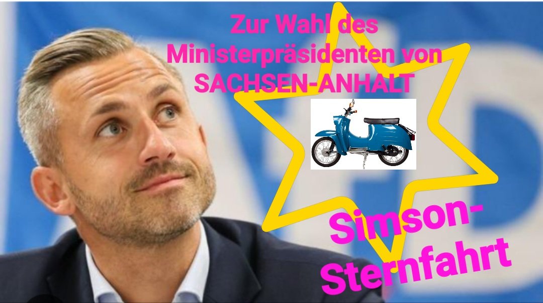 X1102Kohler's tweet photo. @UlrichSiegmund Das wäre es doch!

Vielleicht ist ja Claudia Wittig und Anhang als Sozia/Sozius gleich mit dabei 😀.

Wäre doch klasse wenn Uli sagen würde:

🎵 "Claudia,ich hol Dich mit der Simson ab,......"🎵 https://t.co/UeF3ONpYxU