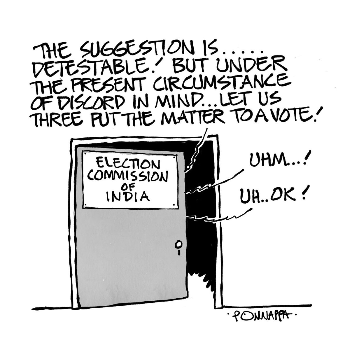 PonnappaCartoon's tweet photo. #election #commission #India #vote #cartoon https://t.co/dorWRi8t4H