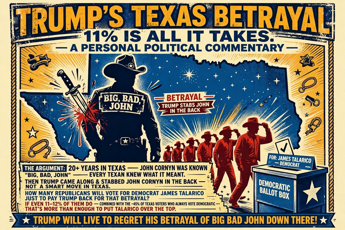 RobertCFried's tweet photo. #TexasSenate #TexasPolitics #TexasElection2026 #Midterms2026 #JamesTalarico #KenPaxton #FlipTexas #TexasDemocrats #SenateRace #EconomicJustice #FightCorruption #LoveThyNeighbor #VoteBlue2026 #ElectionDay https://t.co/HusNjpMDku