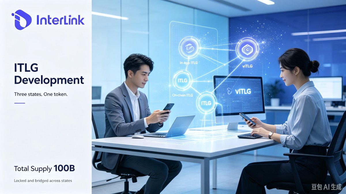 huisa888's tweet photo. ITLG Development
 
ITLG exists in three forms: In-app ITLG (off-chain), On-chain ITLG, Virtual ITLG.
Total supply fixed at 100 Billion.
When ITLG shifts between states, equivalent funds get locked and bridged.
#InterLink #ITLG #ITL #ITLX https://t.co/gXc4W9j2O2