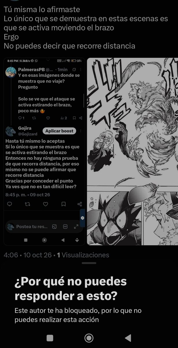 DinoPPB's tweet photo. @Gojizard @BonetPP @PPrB05 La victoria es mía,recurriste al bloqueo por quedarte sin argumentos,y me llamabas antes hipócrita a mí cuando tienes esto en el perfil jajajaja

No aguantaste y te rendistse,la captura del bloqueo es el mayor signo de victoria que hay,recurrir a eso? Cobarde jajajaja https://t.co/QzrdJZfBPH