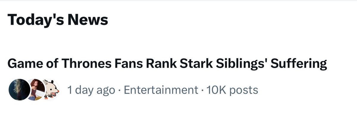 danyhives's tweet photo. Game of Thrones Fans Rank Stark Siblings’ Suffering https://t.co/1TMRX5qtMs