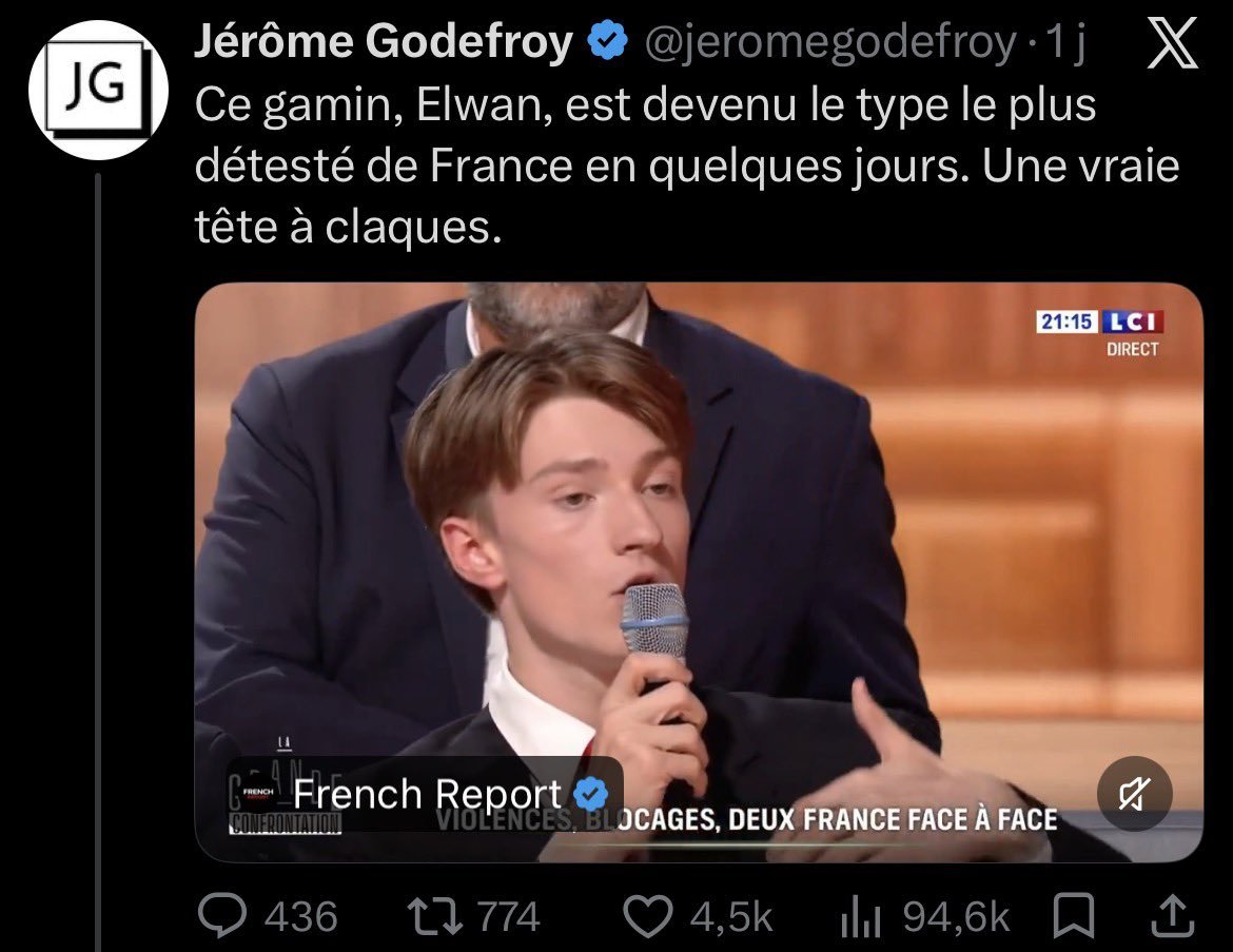Maatnefer1's tweet photo. @jeromegodefroy Vous appelez donc à commettre du cyberharcelement voire des violences physiques sur un mineur parce que vous êtes en désaccord avec ses idées !? Présentez vos excuses puis taisez vous! #Elwan https://t.co/e1iN2QKPKj