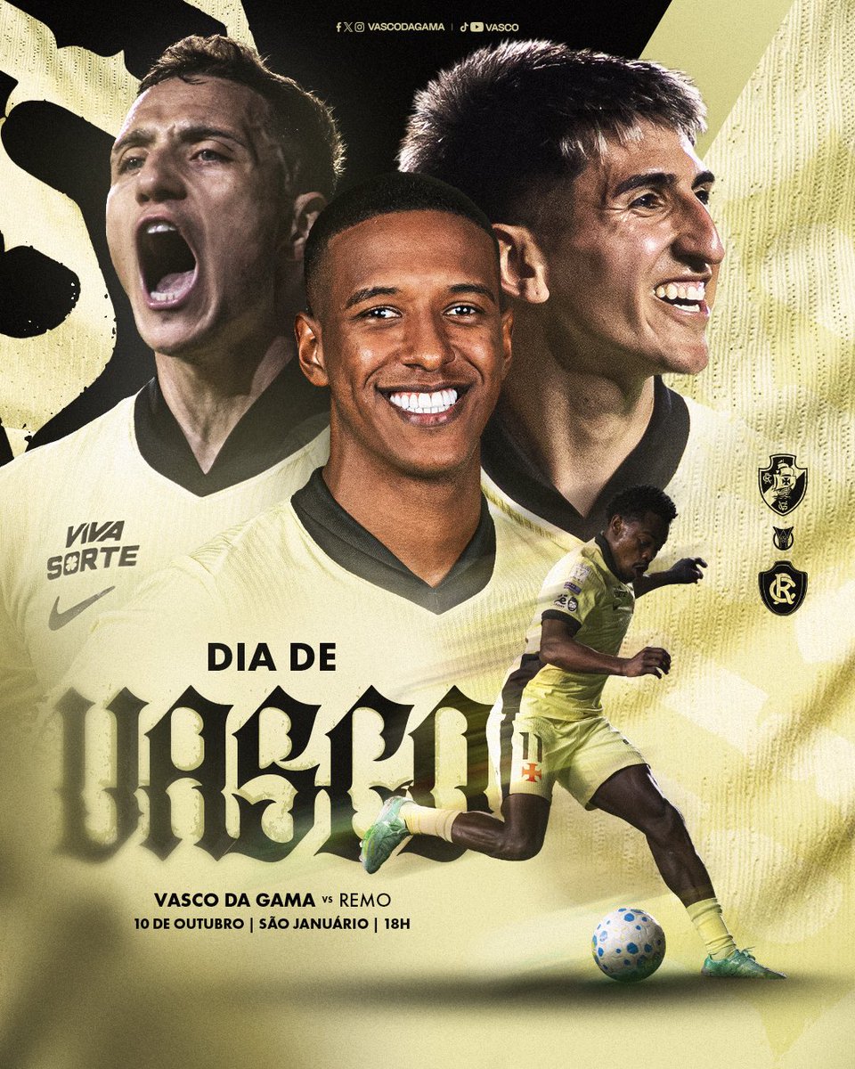 VascodaGama's tweet photo. 💢 É DIA DE VASCO DA GAMA 💢

O GIGANTESCO DA COLINA ENTRA EM CAMPO PELO BRASILEIRÃO 🏟️

#DiaDeVasco
#VascoDaGama https://t.co/LMYe0y1mHi