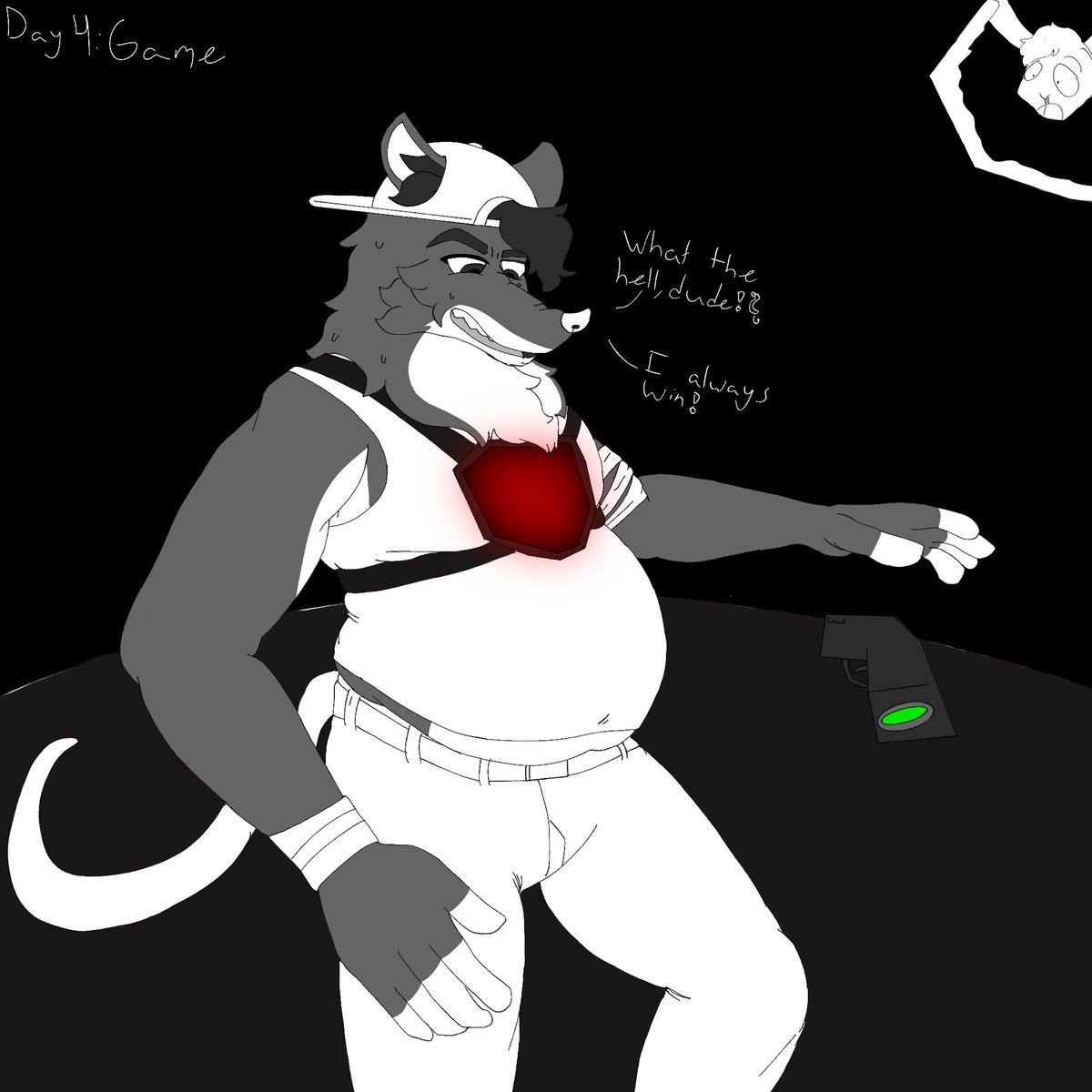 ChonkChud's tweet photo. Day 4:
It seems with this new weight, K.D. is easier to detect, but he hasn’t realized it yet!

Days 5 &amp; 6:
After getting high, K.D. was dared by @Bnuuyboiii to join a wing eating contest. K.D. regrets it but Caesar DEFINITELY doesn’t regret it.

#fattytober #fattytober2026 https://t.co/XKtYuGDFaM